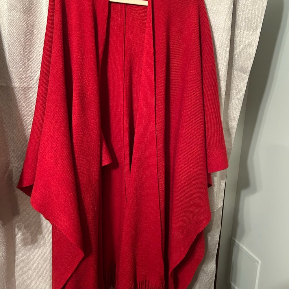 Elegant Red Shawl Wrap - Picture 6 of 7